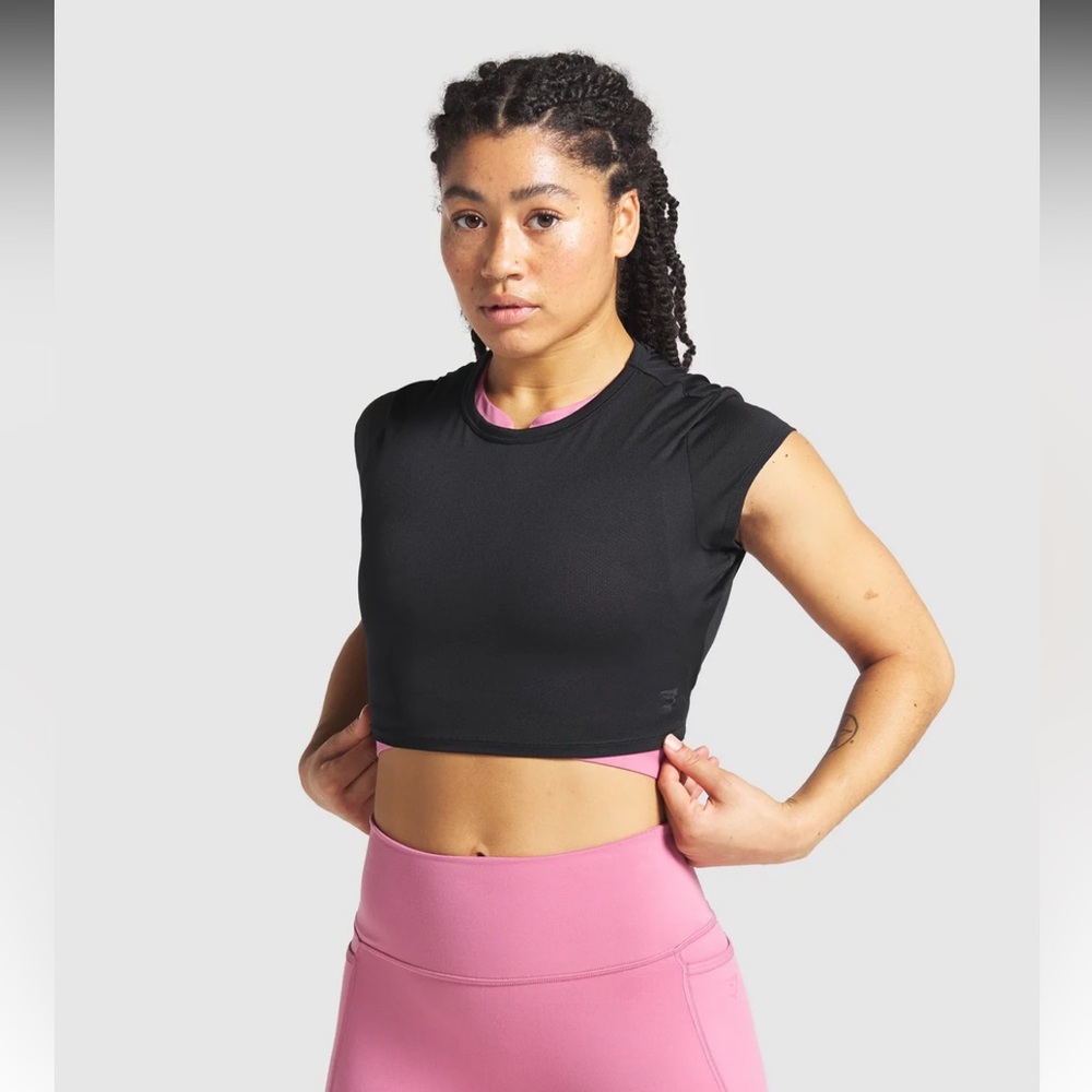Gymshark Black Women's Athletic Crop Top